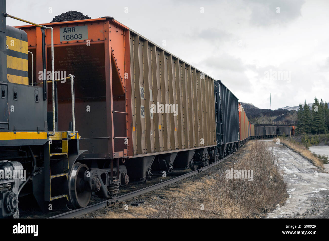 Behind the scene and crew photos from the Alaska Railroad shoot 2016 Stock Photo