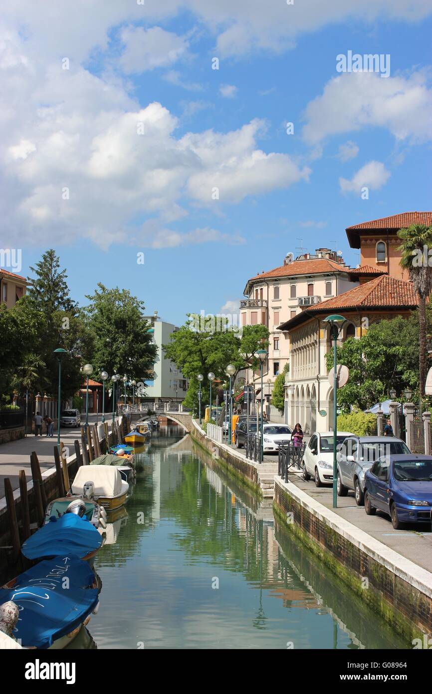 Canal in Venice Lido Stock Photo