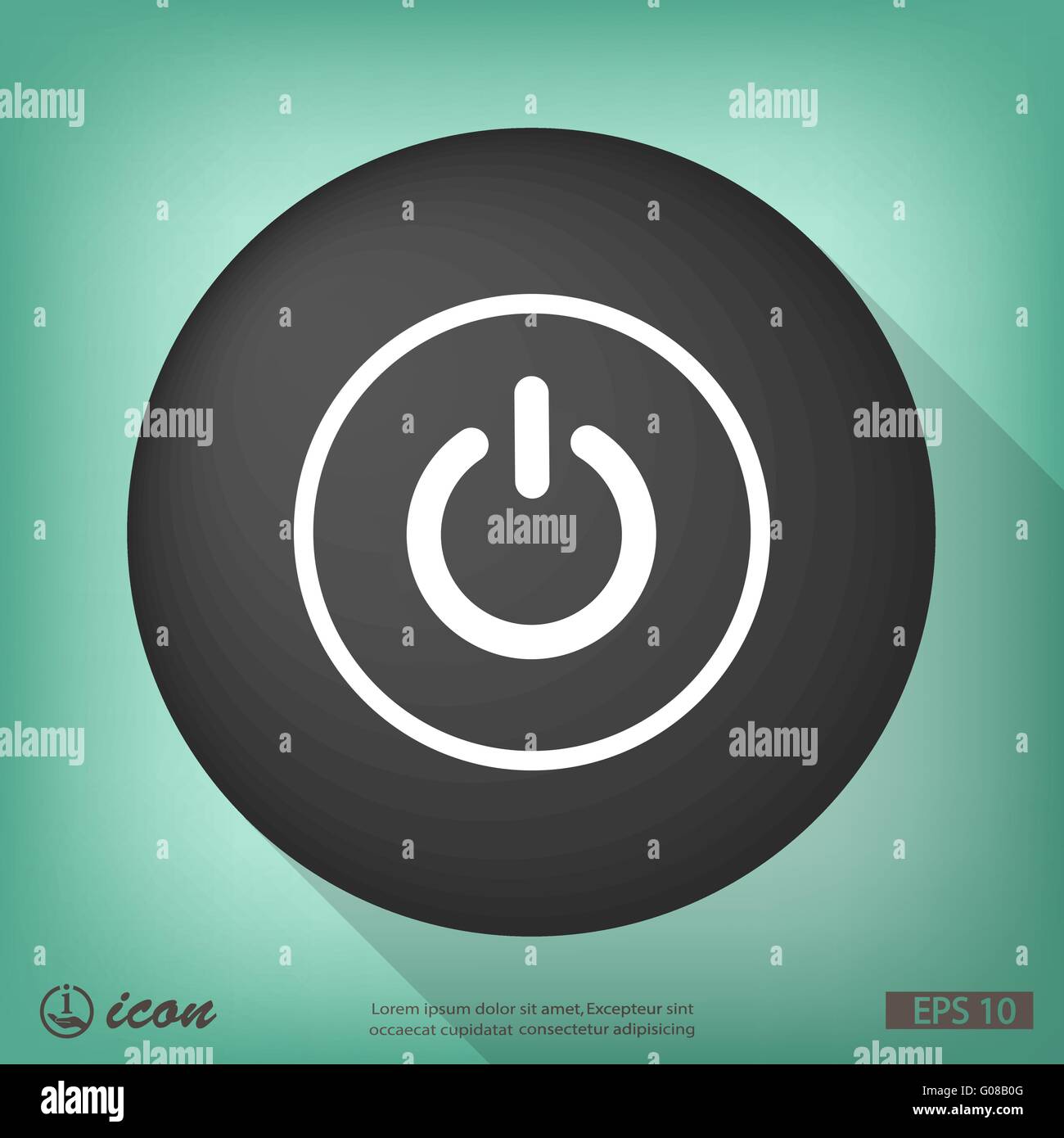 Pictograph of power. Vector concept illustration for design. Eps 10 ...