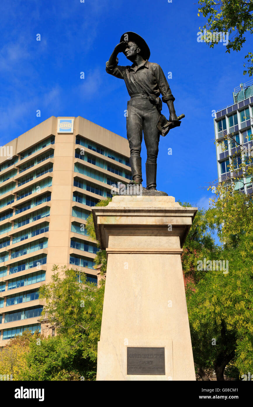 Captain Charles Sturt Statue, Victoria Square, Adelaide, South