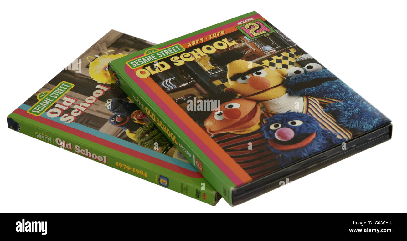 Sesame Street DVDs Old School Stock Photo