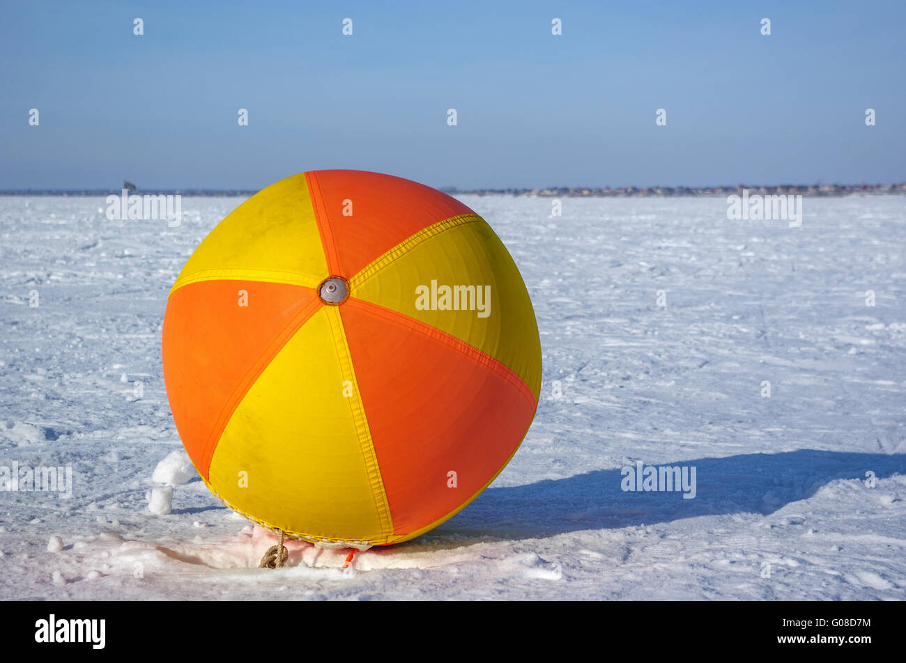 ball on the snow field Stock Photo - Alamy