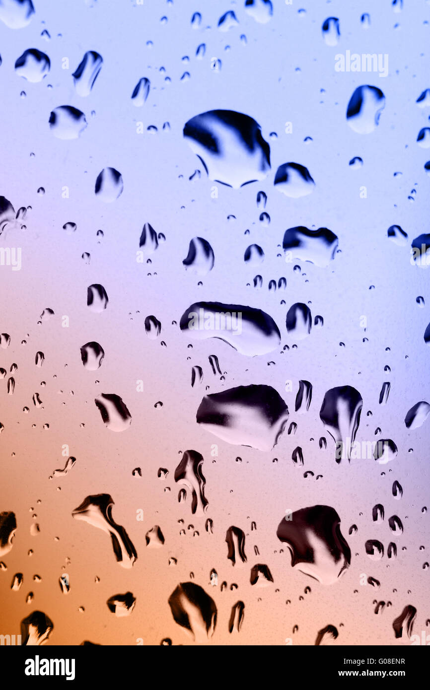 Background of beautiful yellow and blue water drops Stock Photo - Alamy