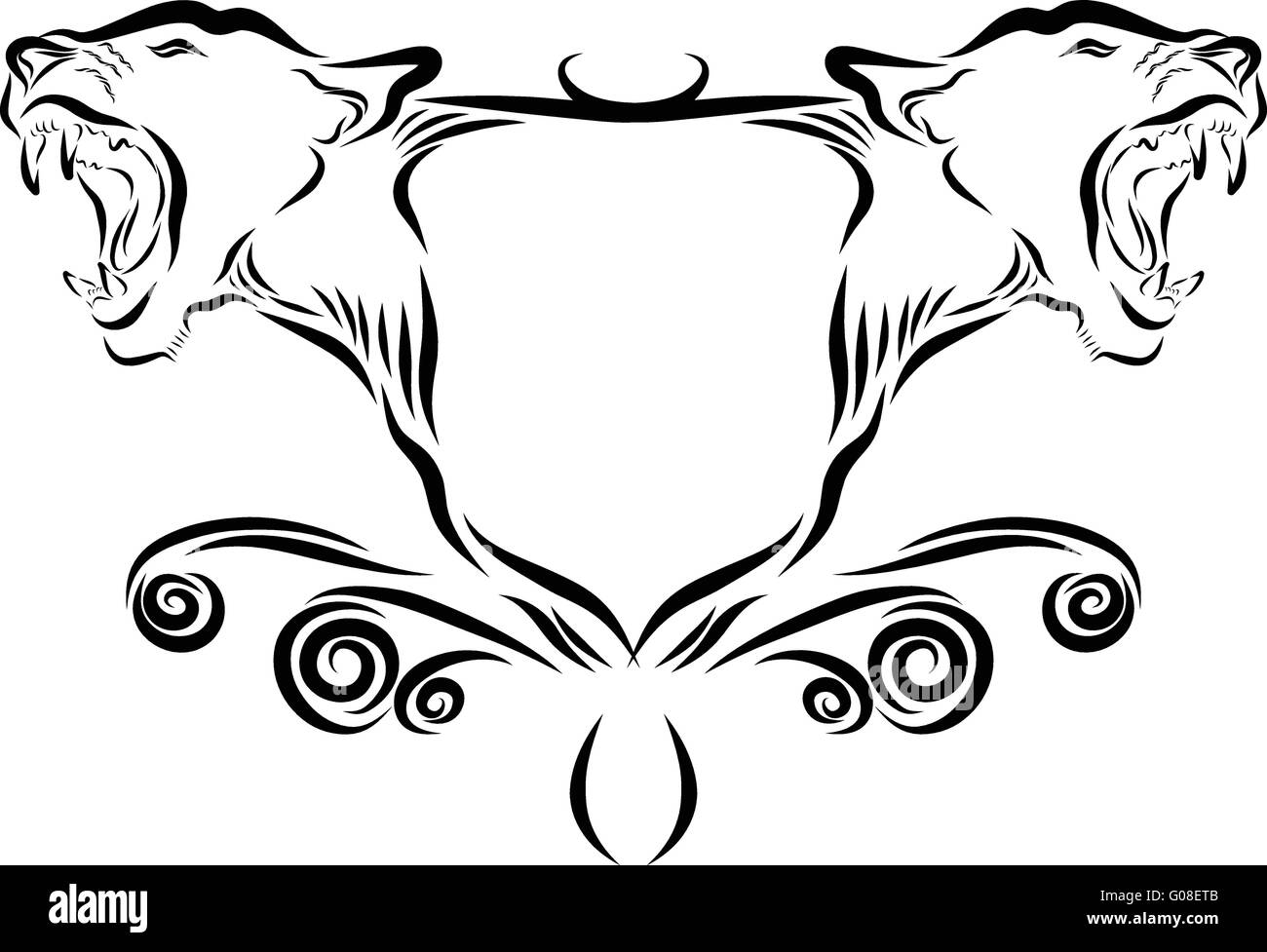 Lion Head Emblem Stock Photo Alamy