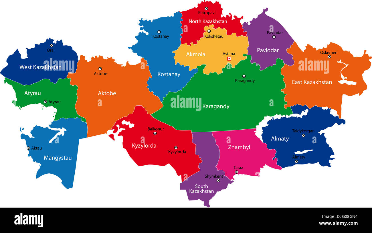 Карта Казахстана 2020