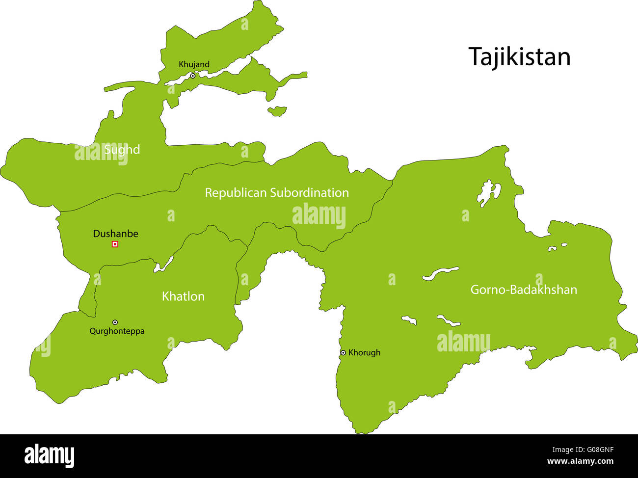 Карта таджикистан хатлонская область