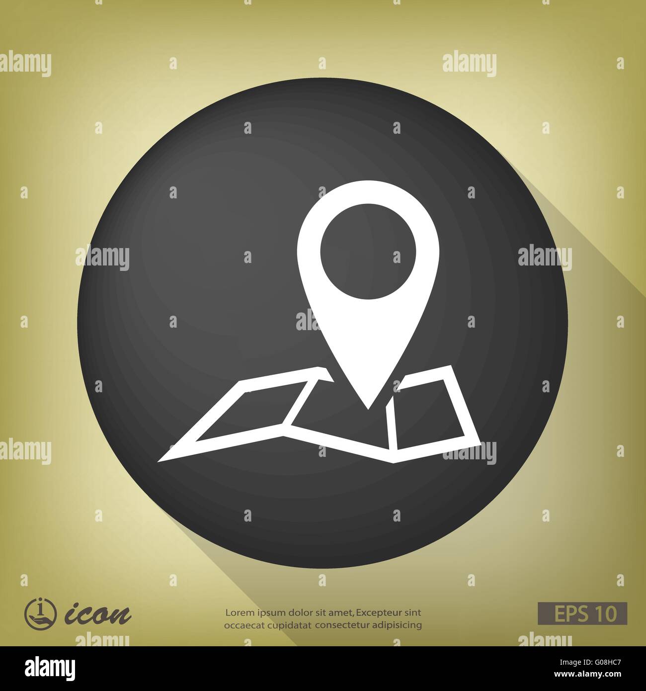 Pin on the map. Vector icon Stock Vector Image & Art - Alamy