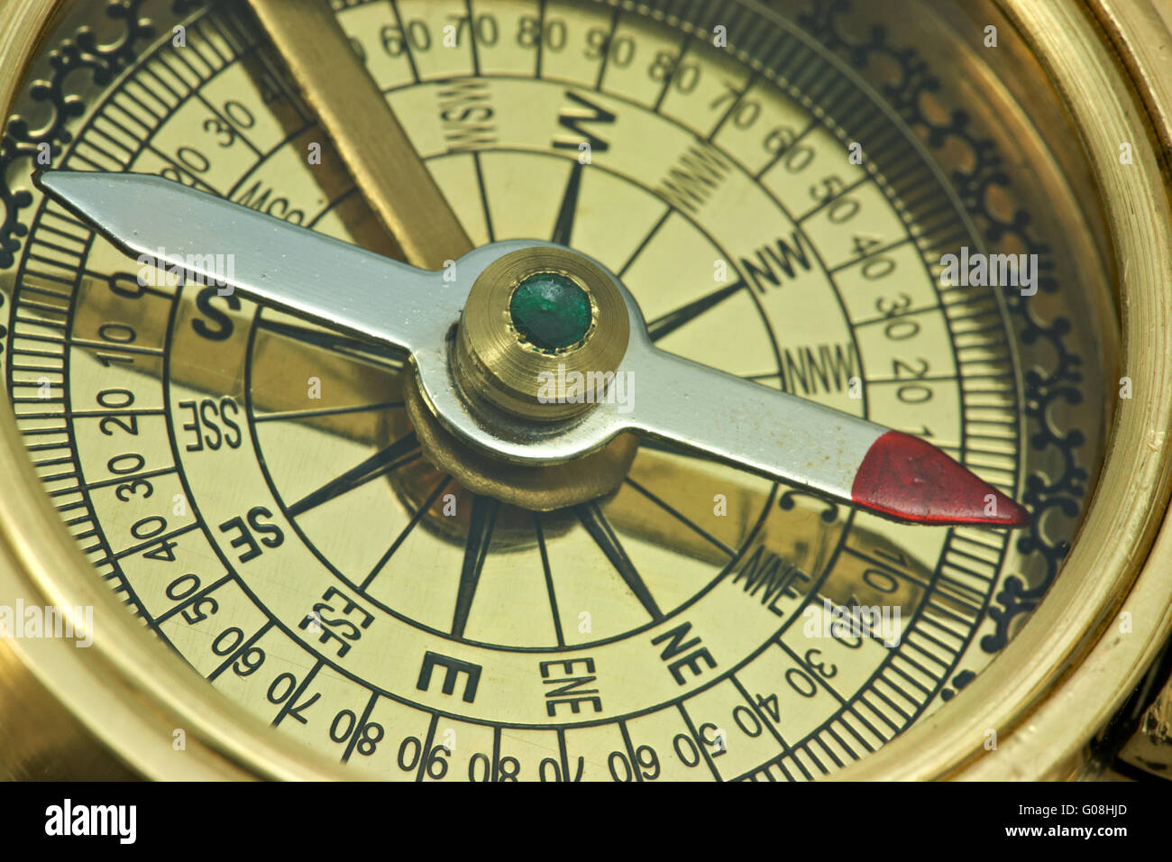 Antique compass. Stock Photo