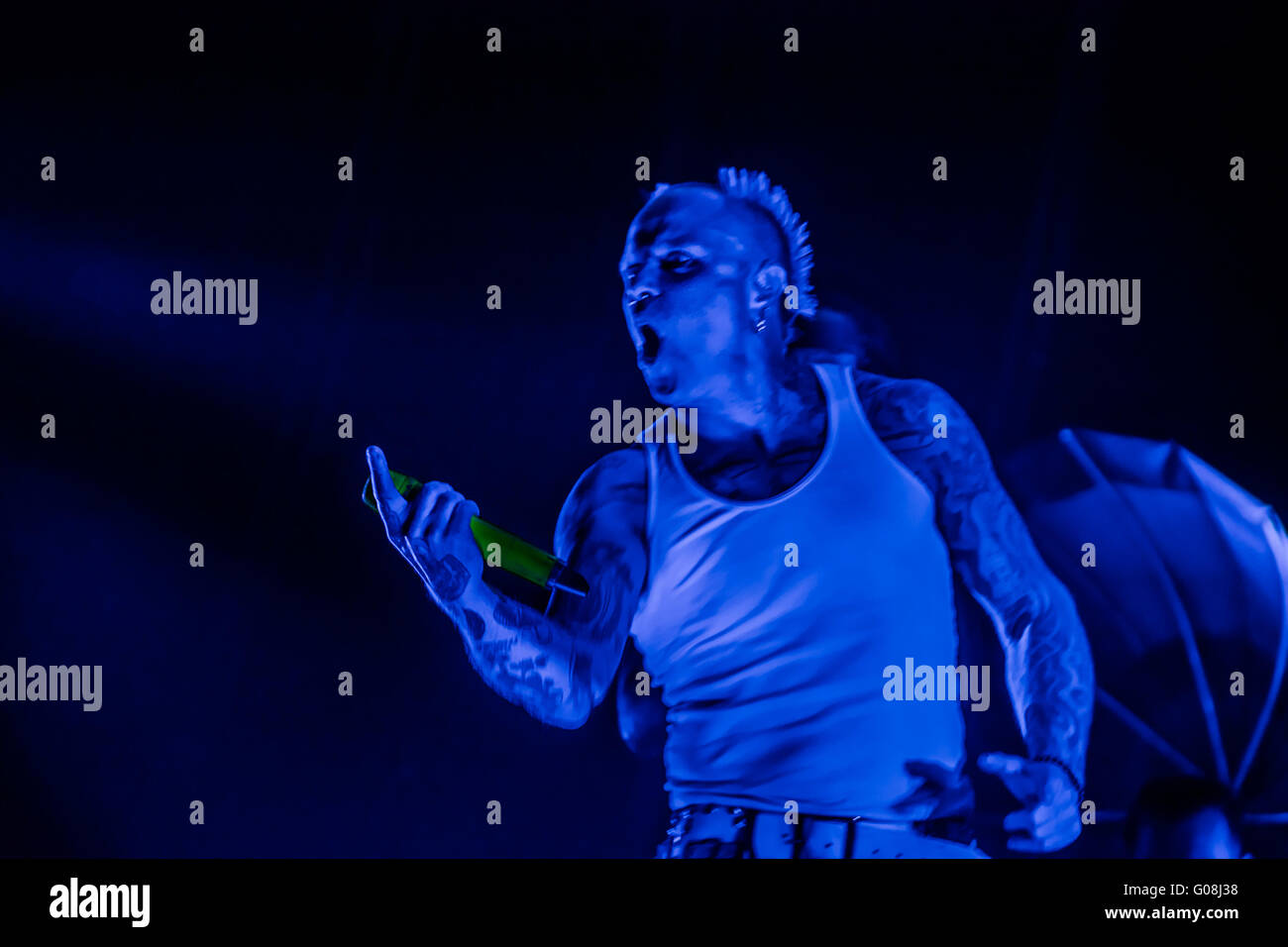 The prodigy U.K electronic music band ending with a concert, the music festival Vive latino 2016 Stock Photo