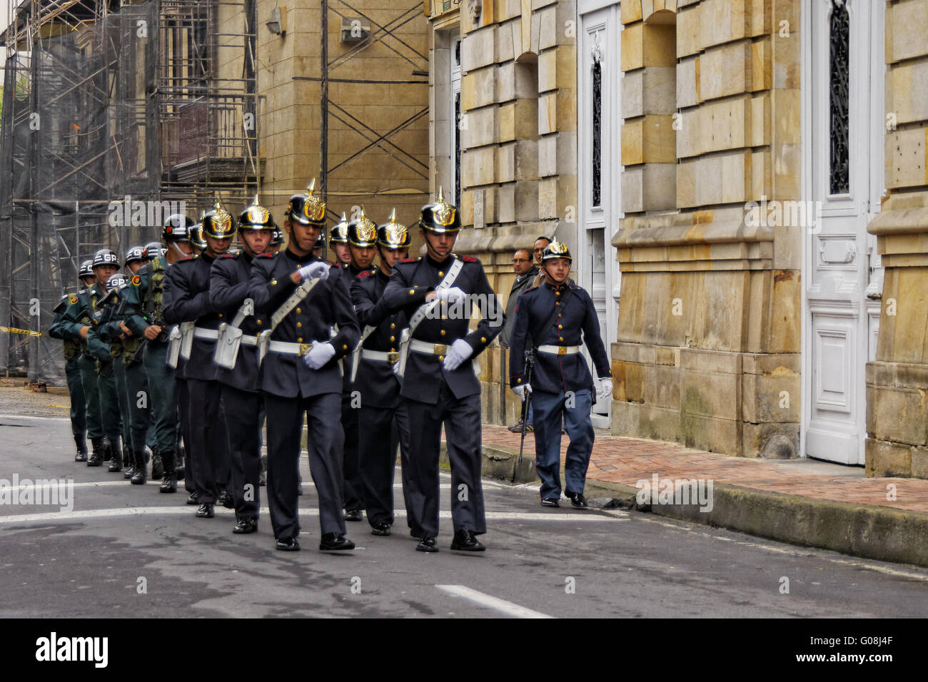 Presidential Guard, Bogotá, Colombia Stock Photo