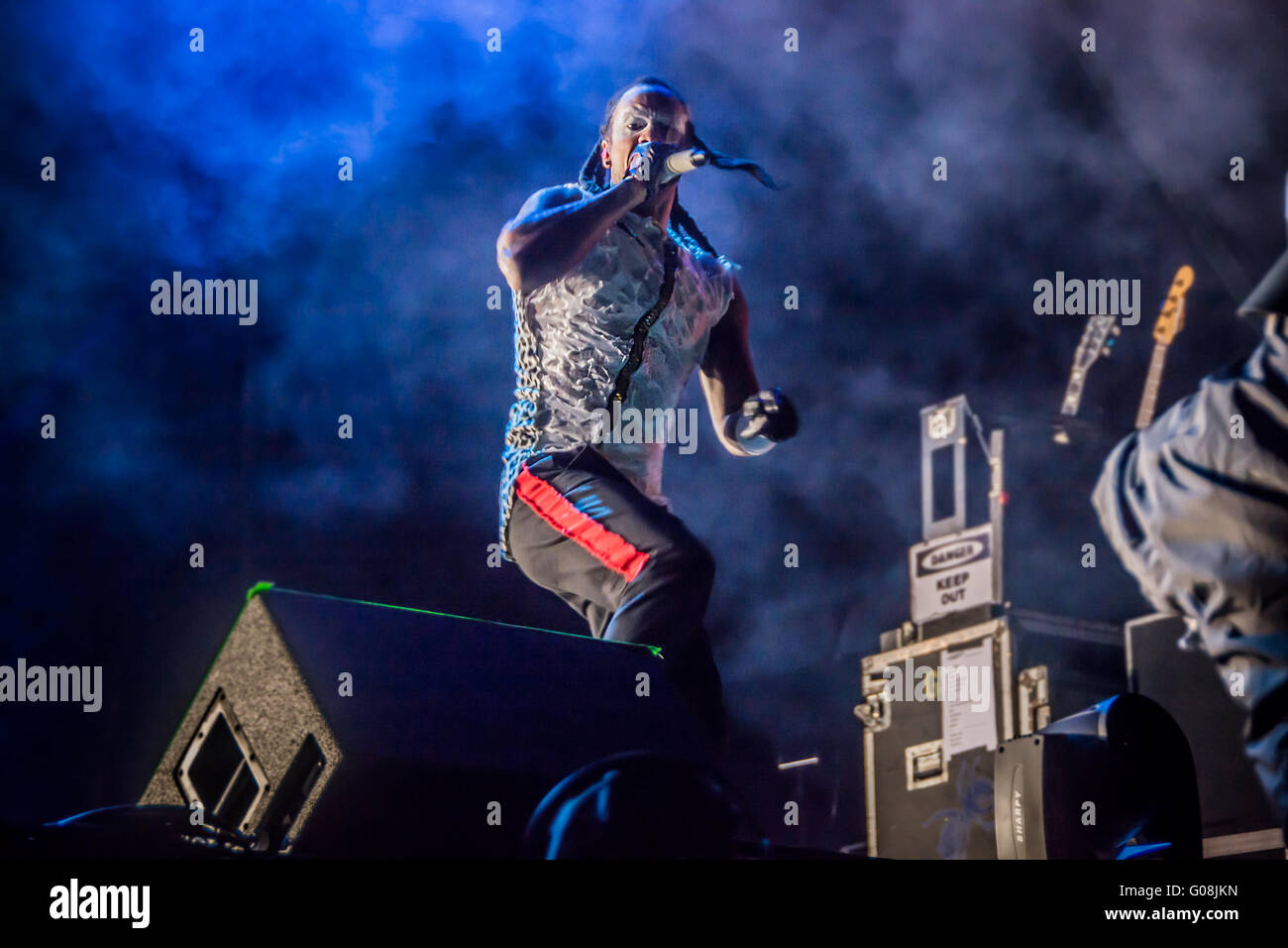 The prodigy U.K electronic music band ending with a concert, the music festival Vive latino 2016 Stock Photo