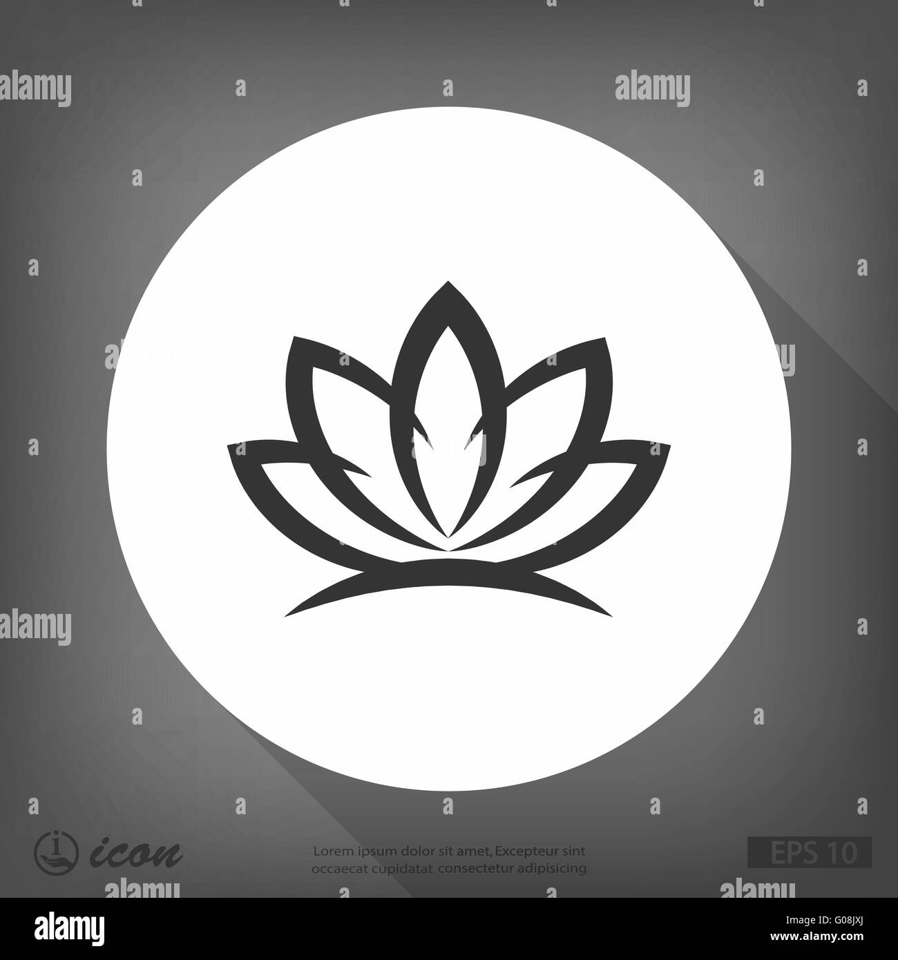 Pictograph of lotus Stock Vector