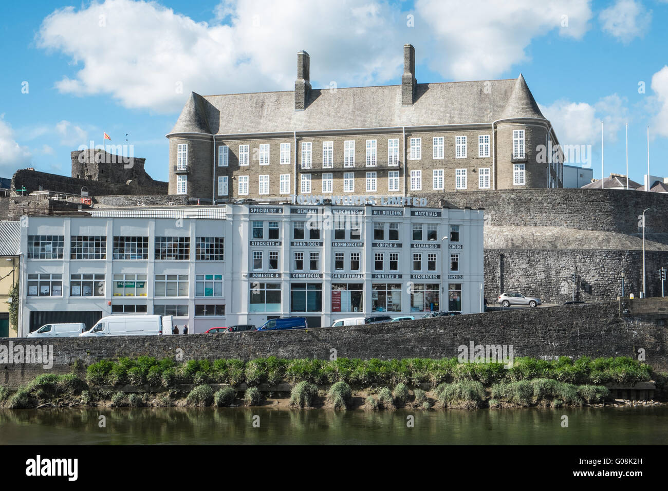 Carmarthenshire County Council Building, Towy Works and River Towy
