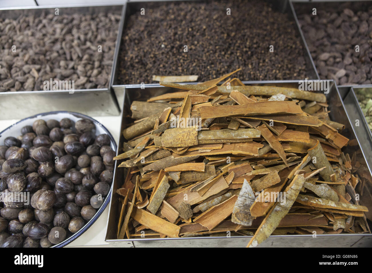 Cinnamon sticks and other spices, Dehli, India Stock Photo Alamy