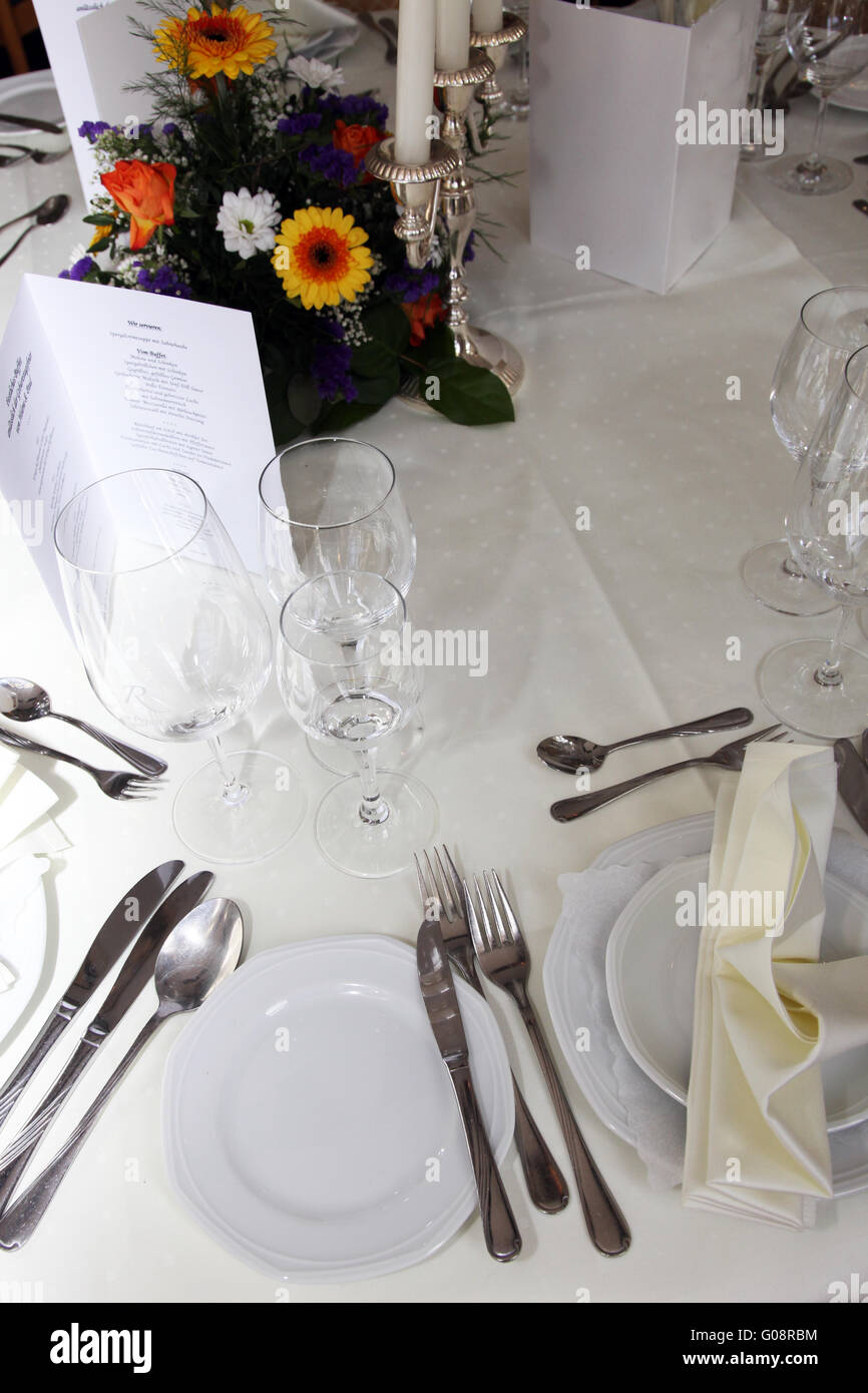 Formal table setting Stock Photo