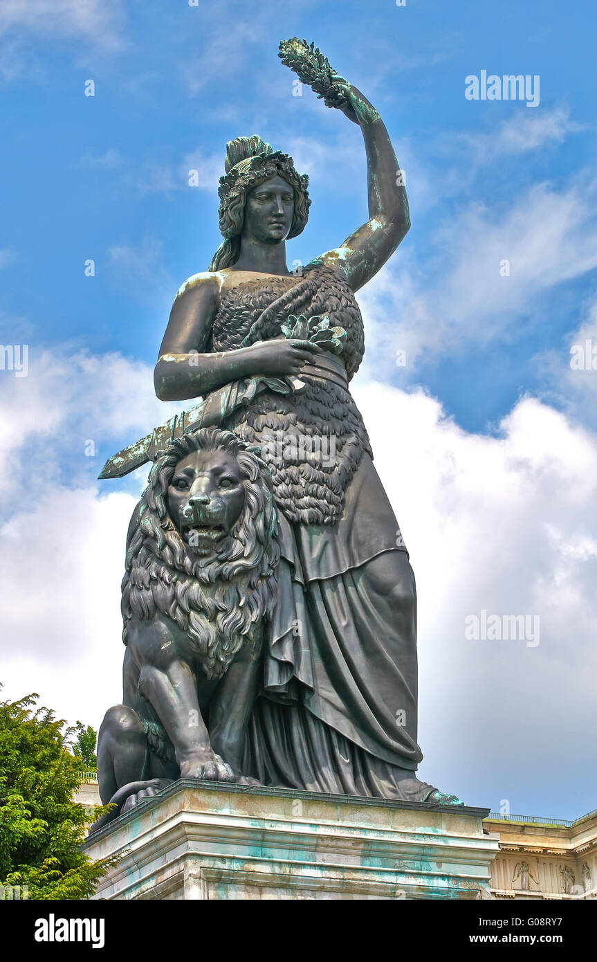 Bavaria Statue Stock Photo Alamy