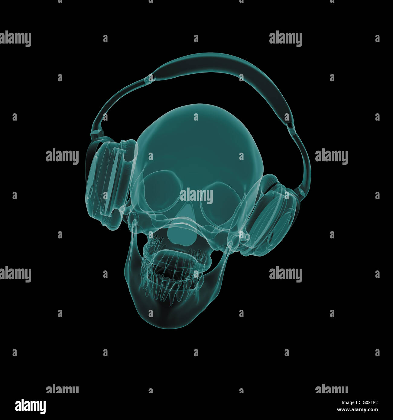 Skull with headphones hires stock photography and images Alamy