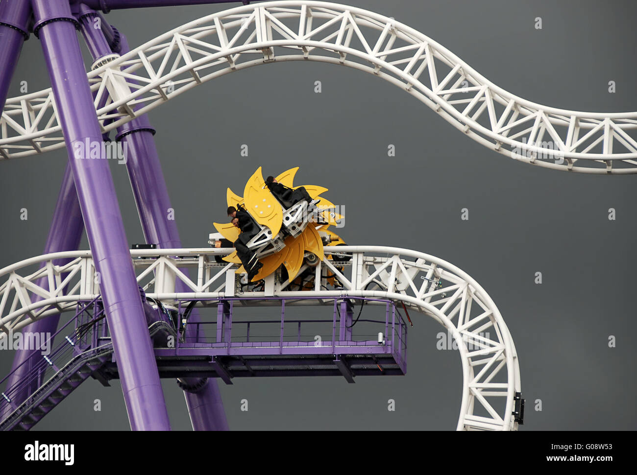 rollercoaster INSANE at pleasure ground Gröna Lund Stock Photo