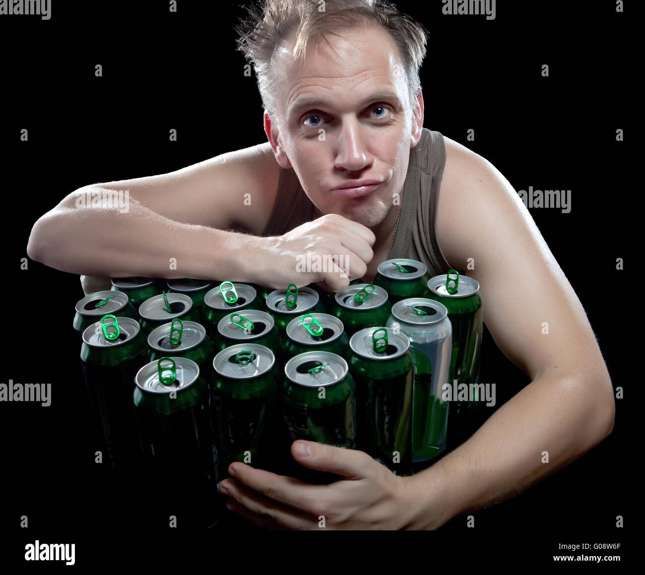 Man drunk beer cans hires stock photography and images Alamy