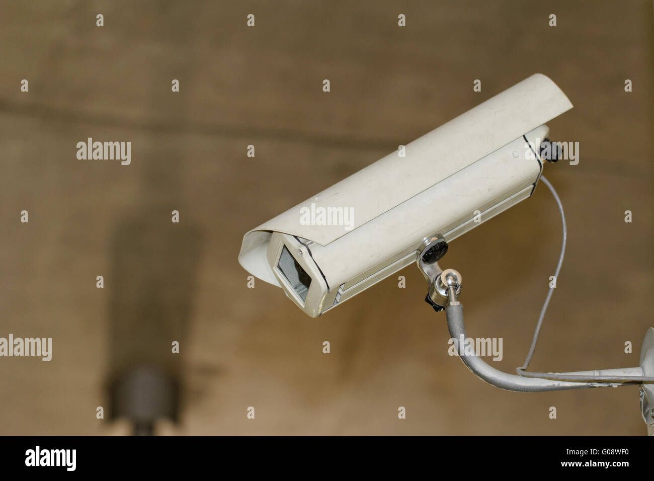 industrial white security camera in the box ( CCTV Stock Photo - Alamy