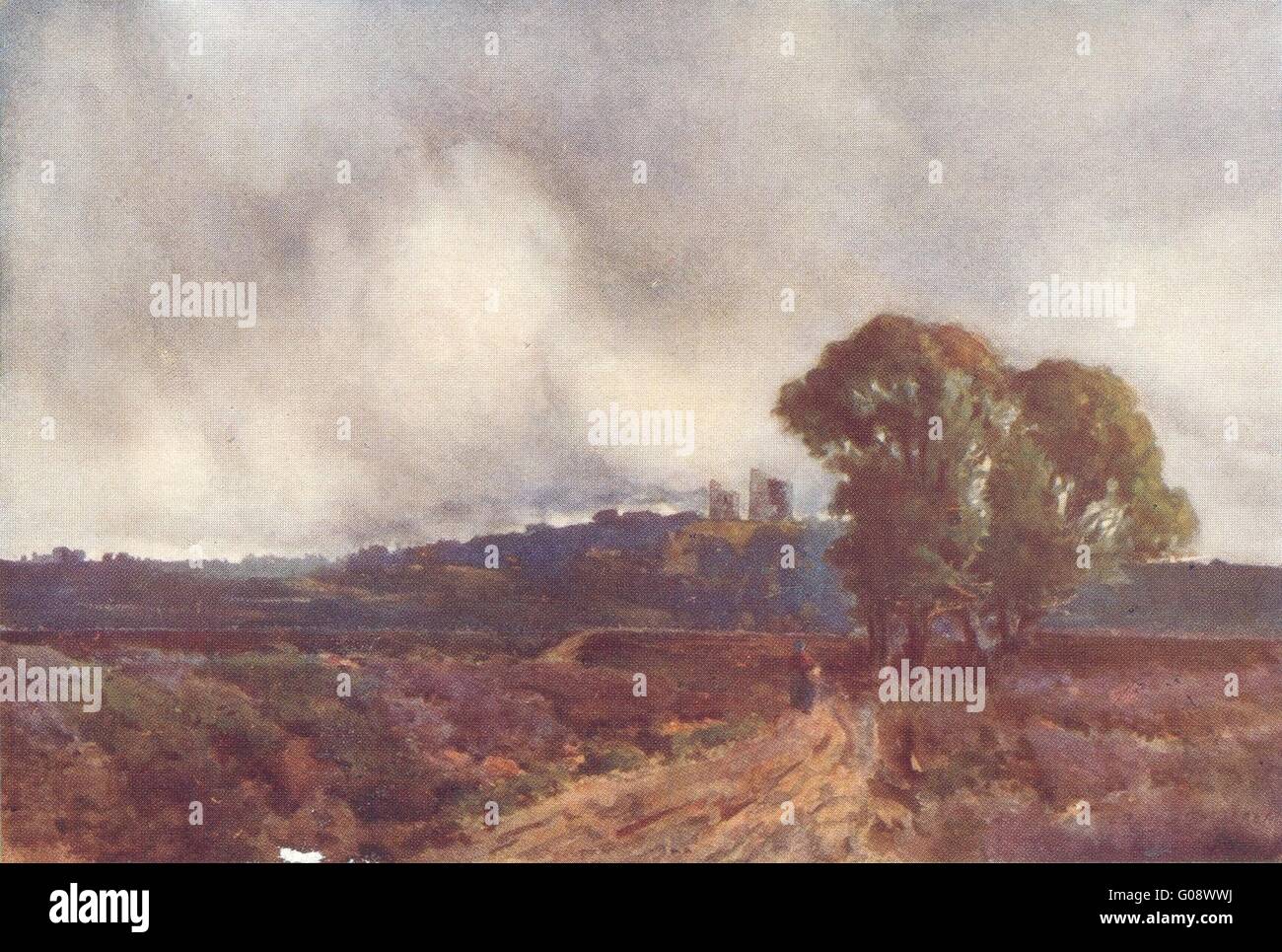 ESSEX Road to Hadleigh Castle, antique print 1909 Stock Photo Alamy