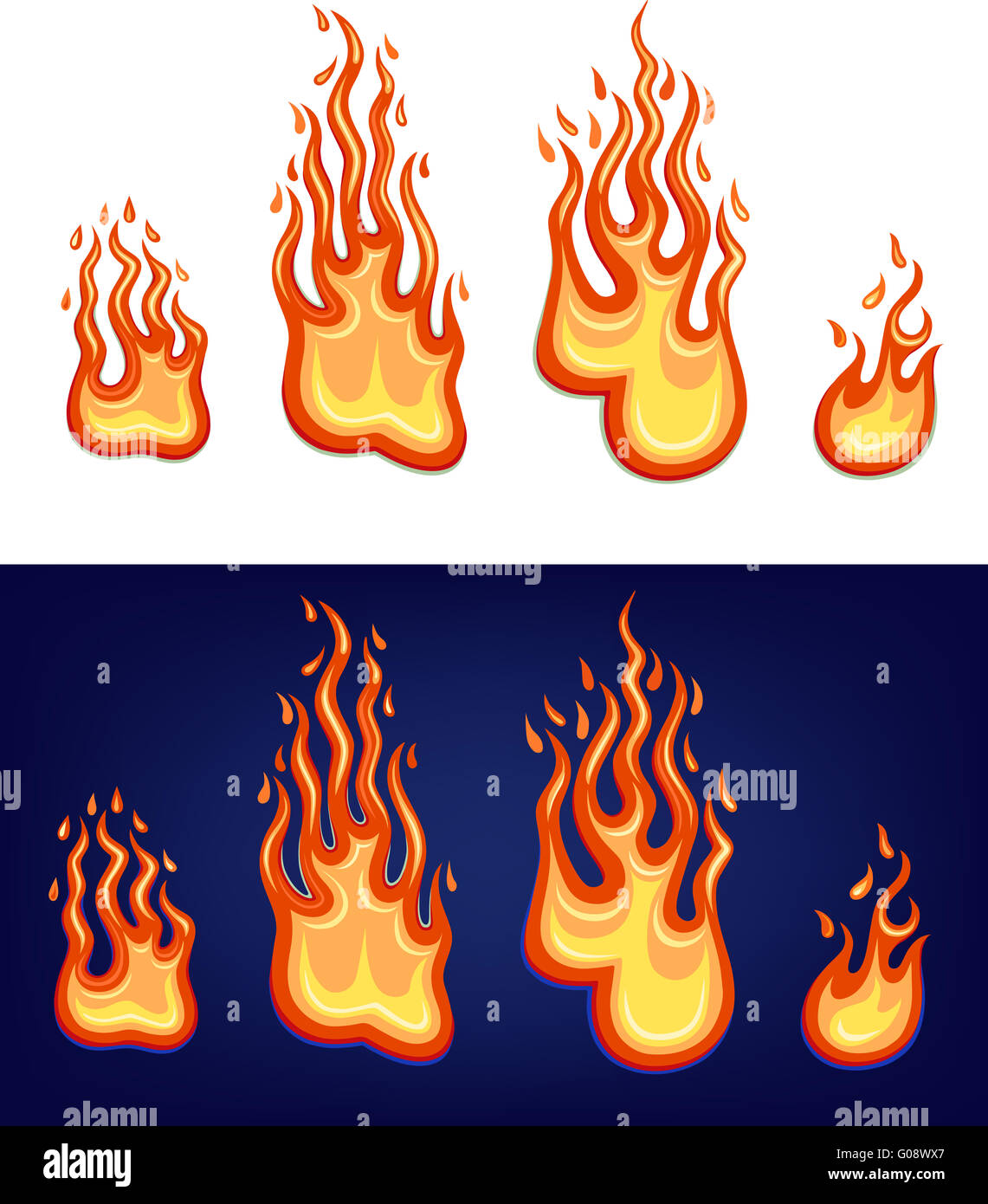 Graphic Flames 🔥 Short Set black red white main image 1