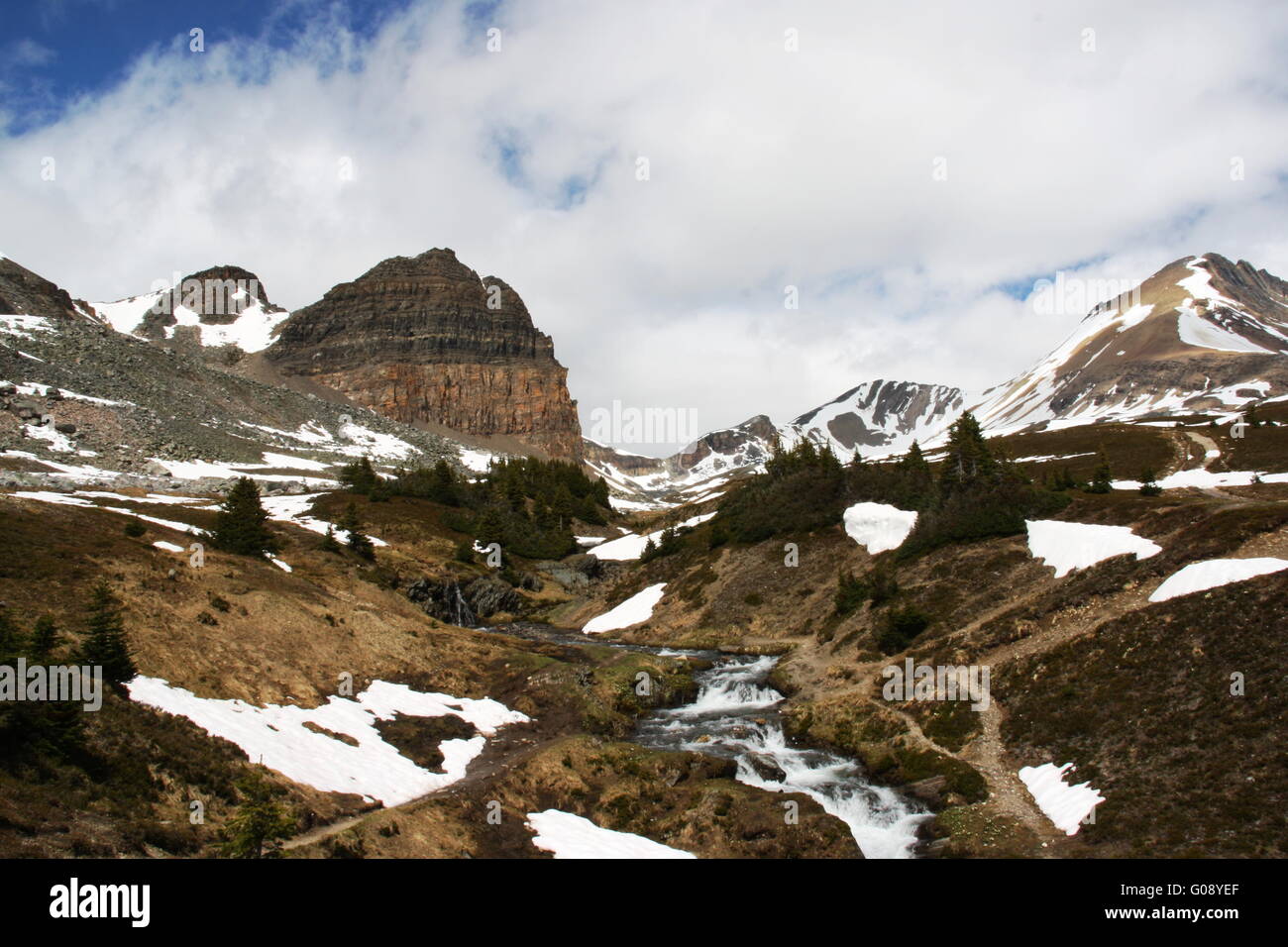 Trail Icefields Parkway Canada Stock Photo