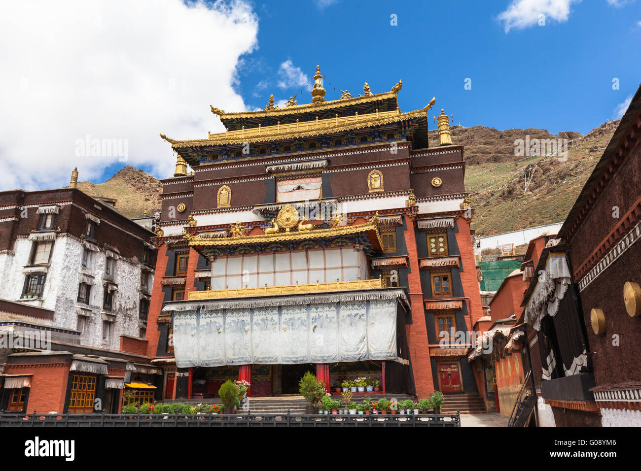Tashilhunpo Monastery in Shitatse, Tibet Stock Photo