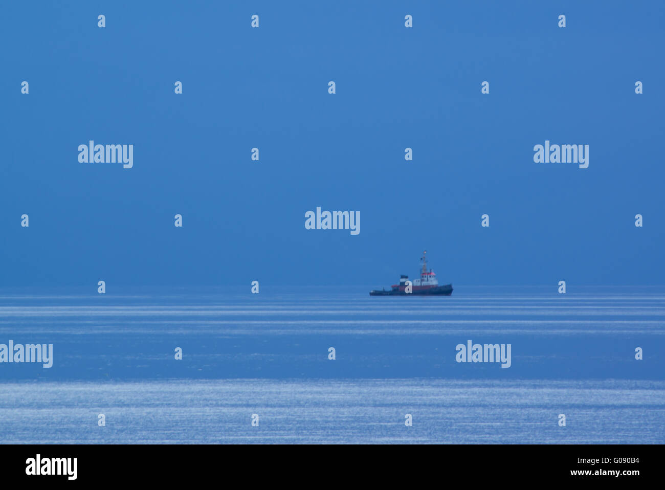 The boat in the blue hour Stock Photo - Alamy
