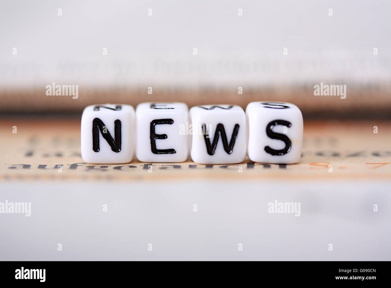 Education News, Newspaper with white background Stock Photo