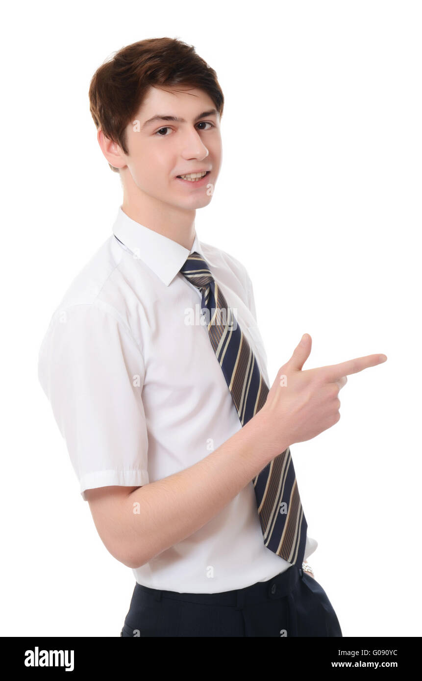 The businessman in a business suit on white background Stock Photo - Alamy