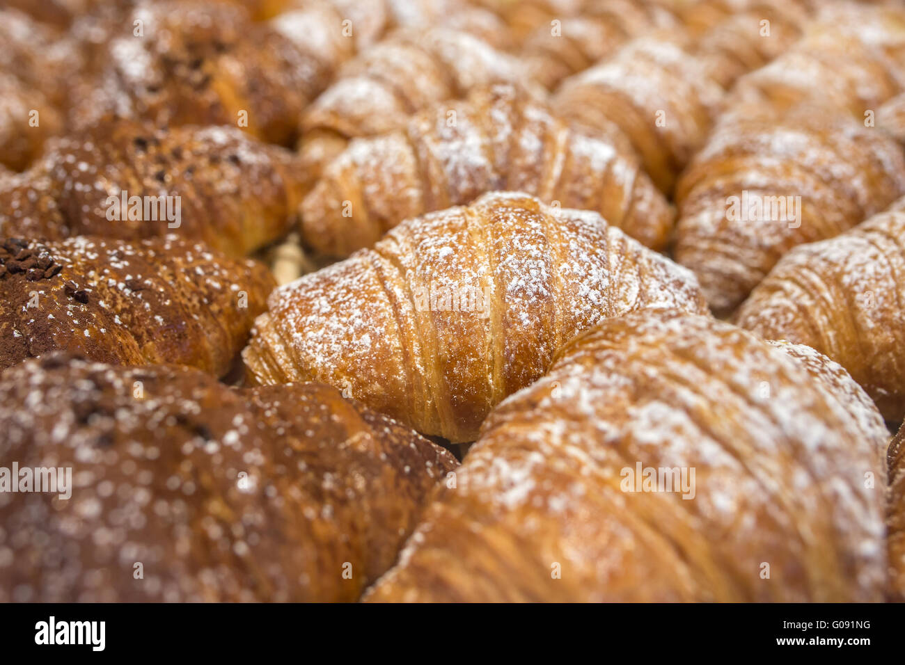 Freshly baked italian croissants background. Low depth of field Stock Photo Alamy Freshly baked italian croissants background. Low depth of field Stock Photo Alamy