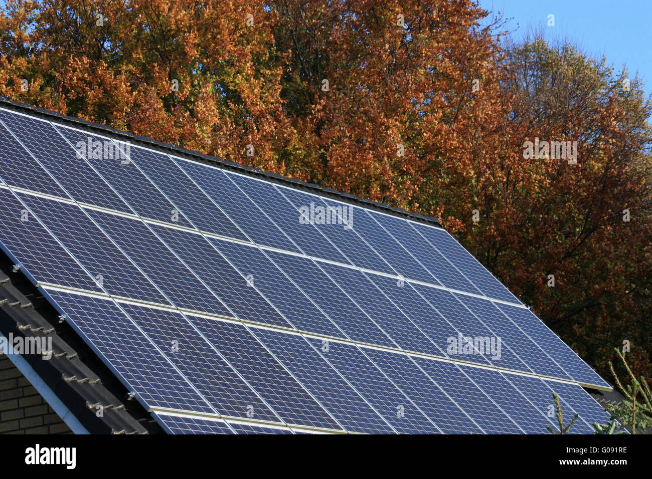 solar Roof Stock Photo