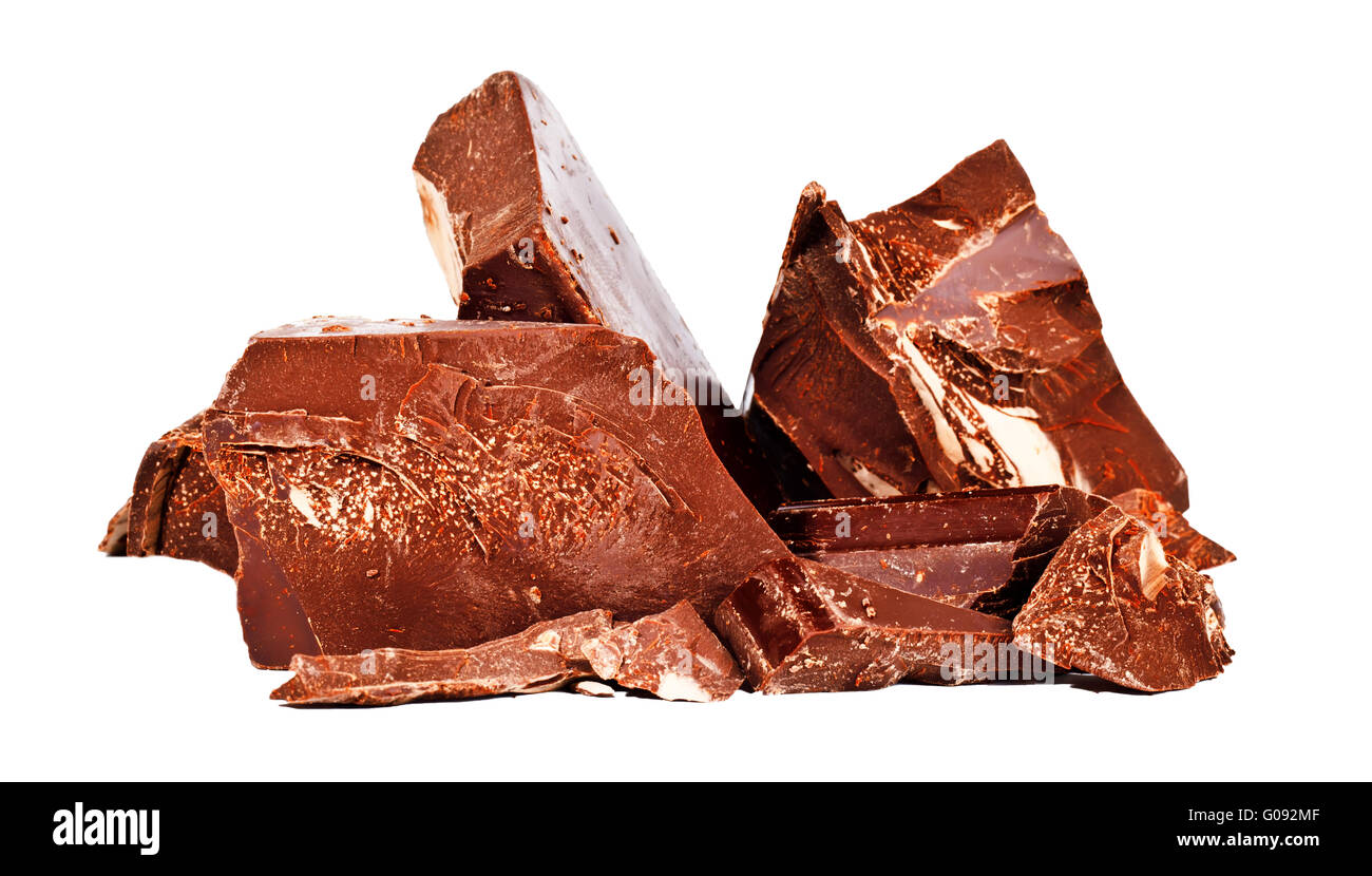 Heap of delicious black chocolate Stock Photo