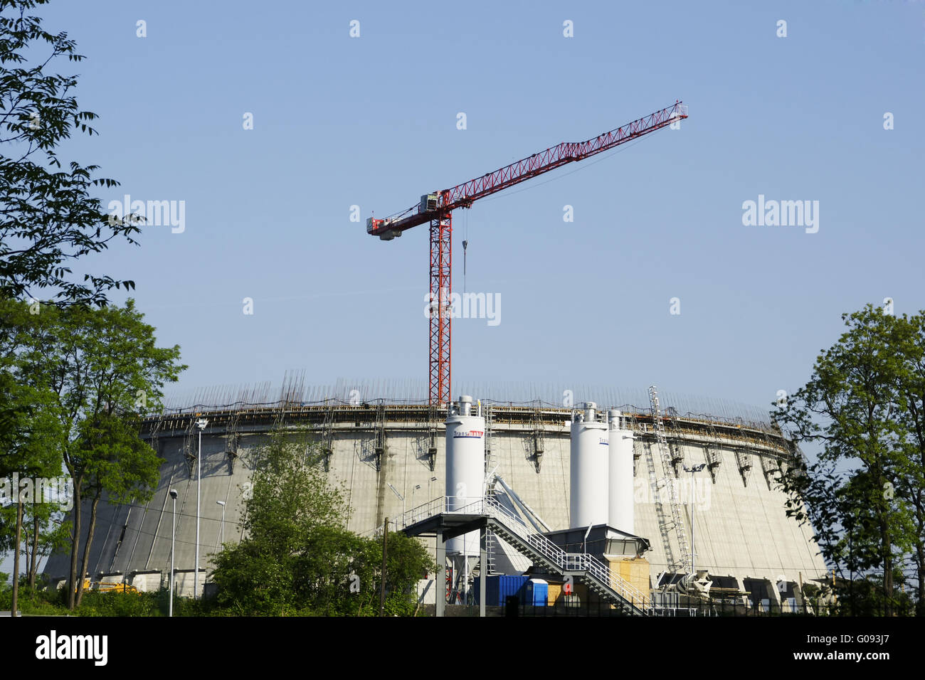 New Building Coal-fired power station Trianel in L Stock Photo