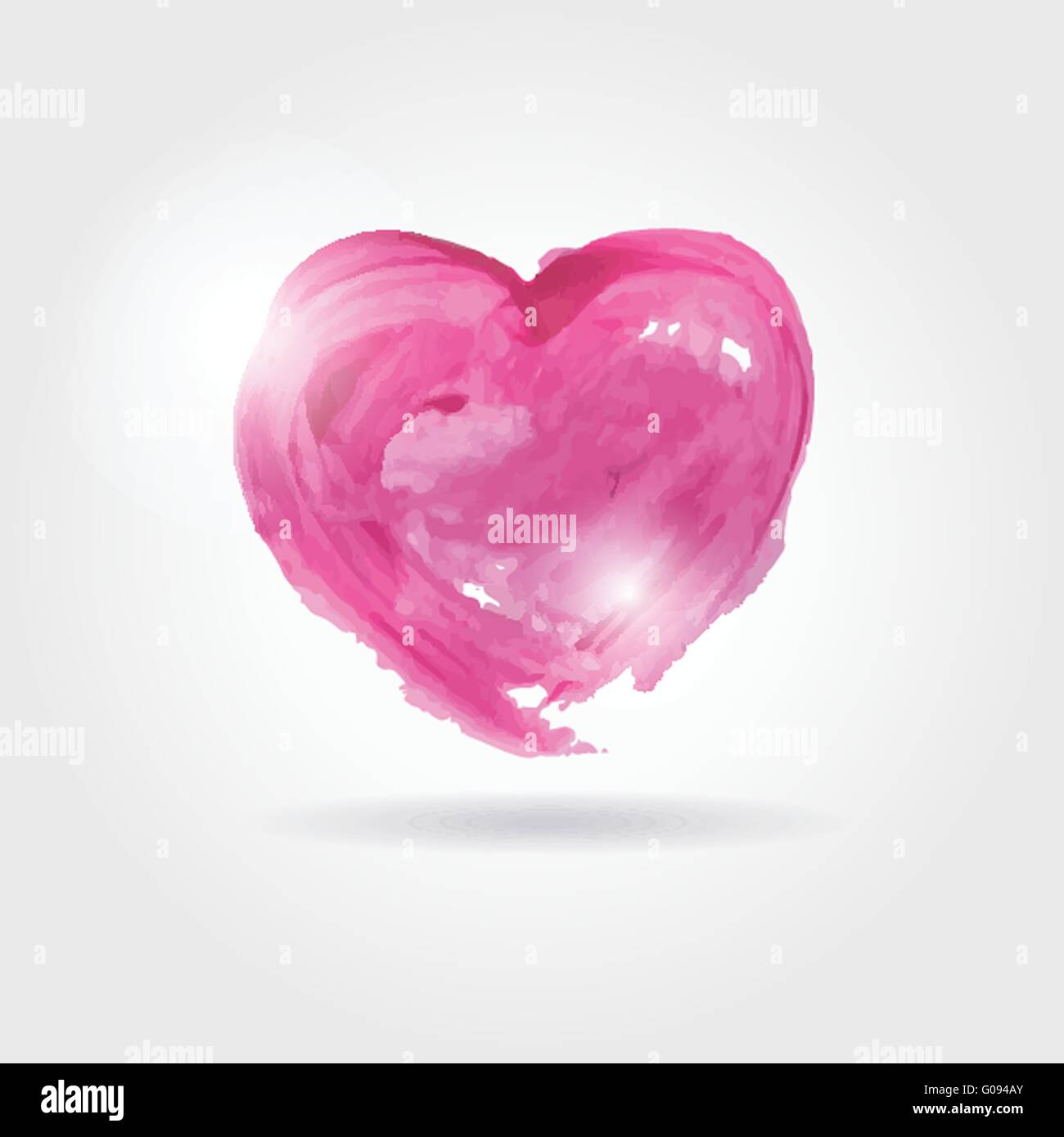 Beautiful greeting vintage Valentine`s card with pink heart Stock Photo ...