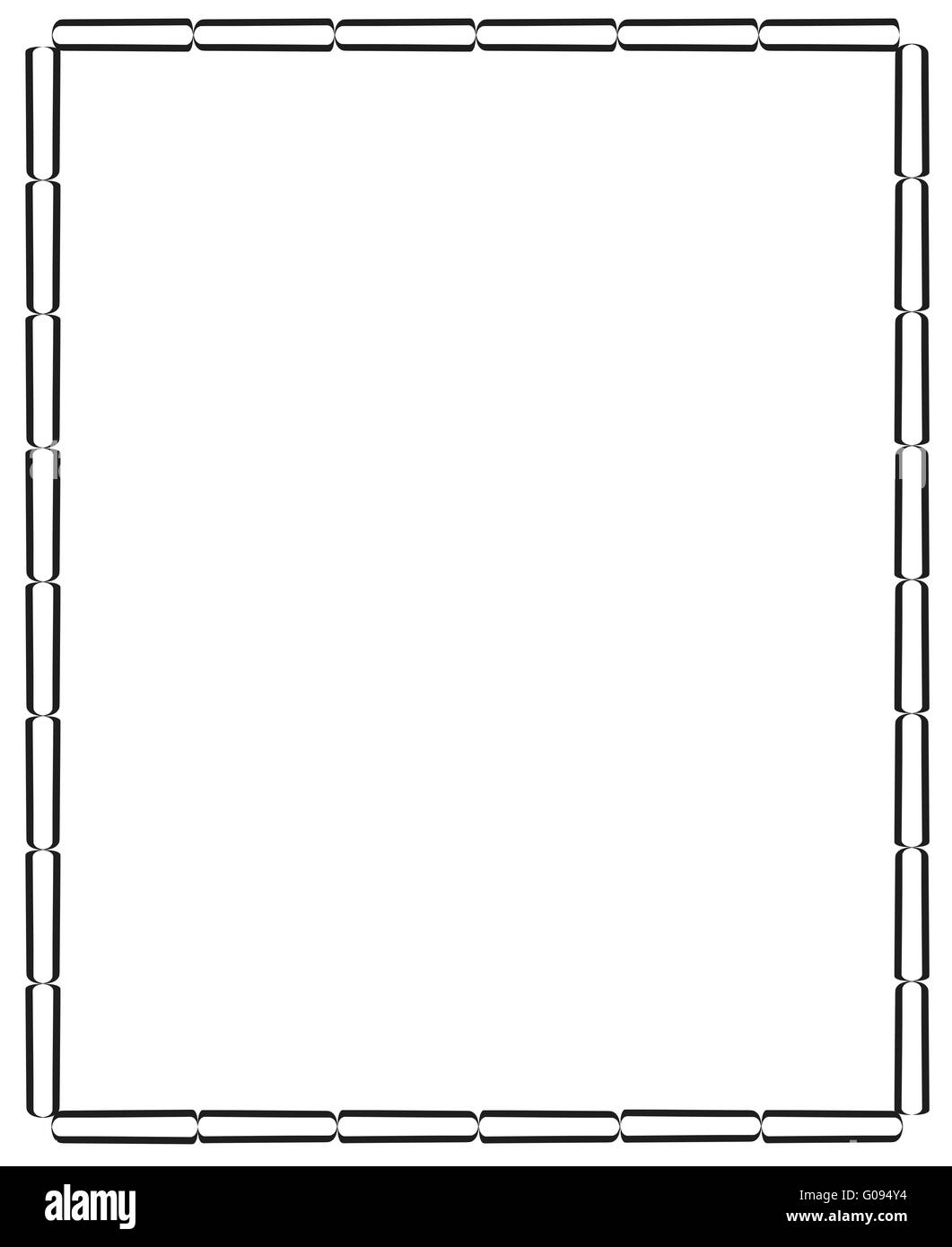 frame from the black patterns like paperfastener Stock Photo Alamy