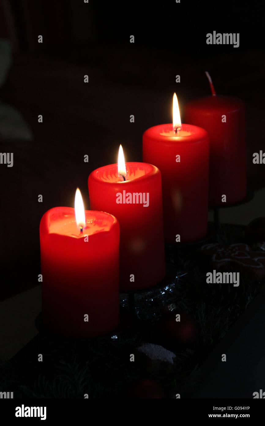 An advent wreath with candles Stock Photo Alamy