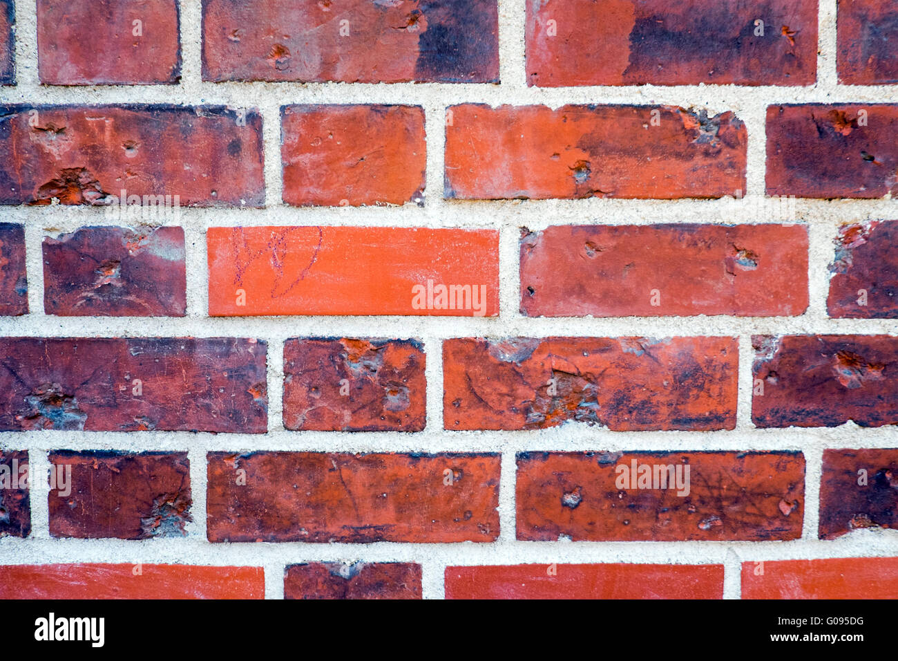 Detail of a red brickwall from an old church Stock Photo