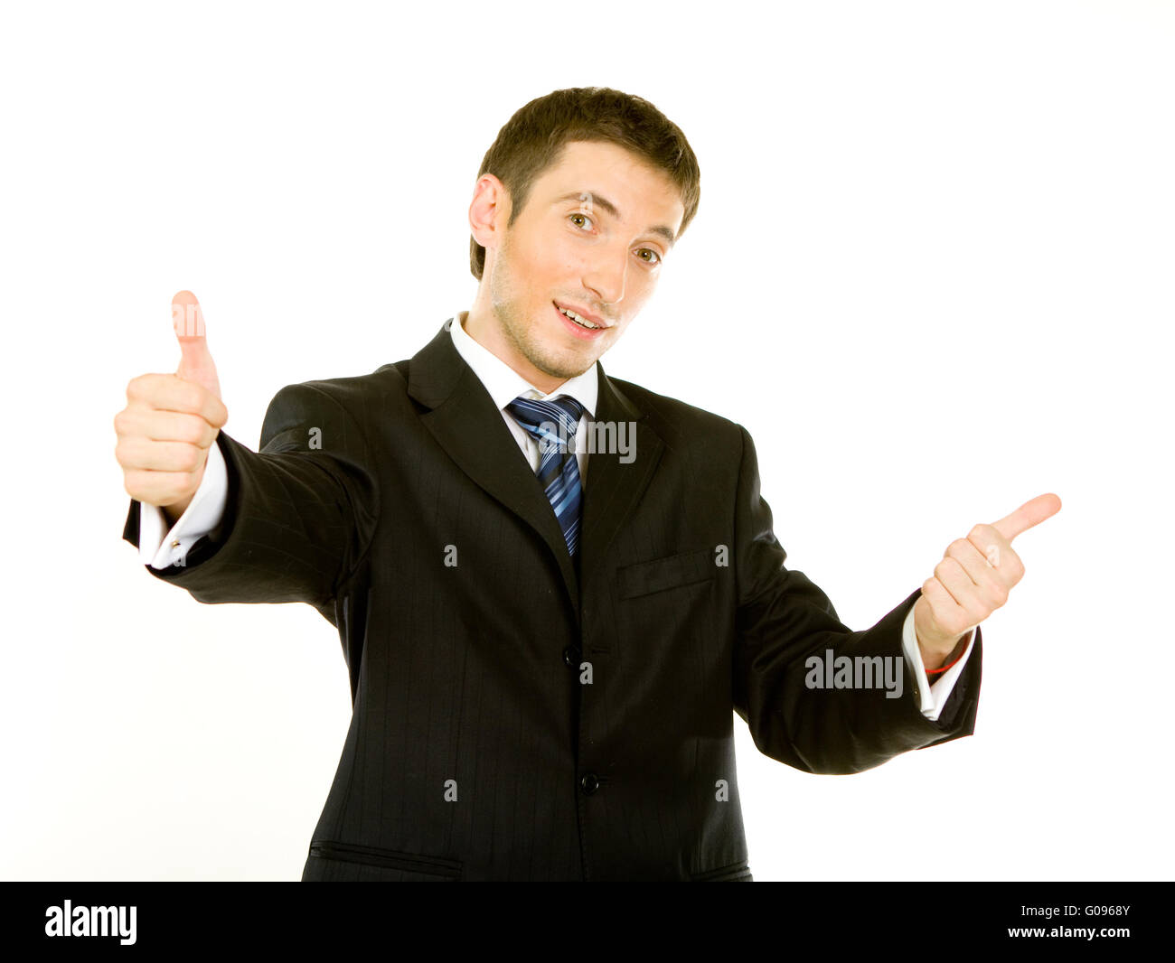 Happy excited man showing hi-res stock photography and images - Alamy