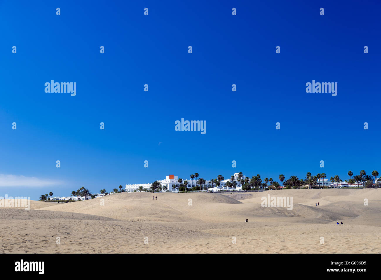 Playa del Ingles on the edge of the dunes Stock Photo