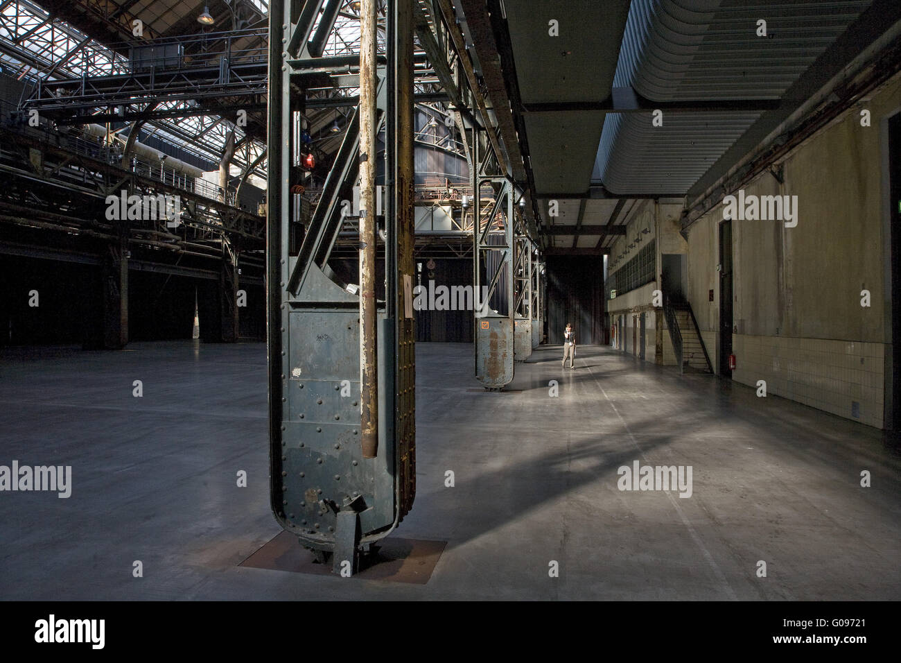 Inside view Bochum Hall of the Century, Germany. Stock Photo