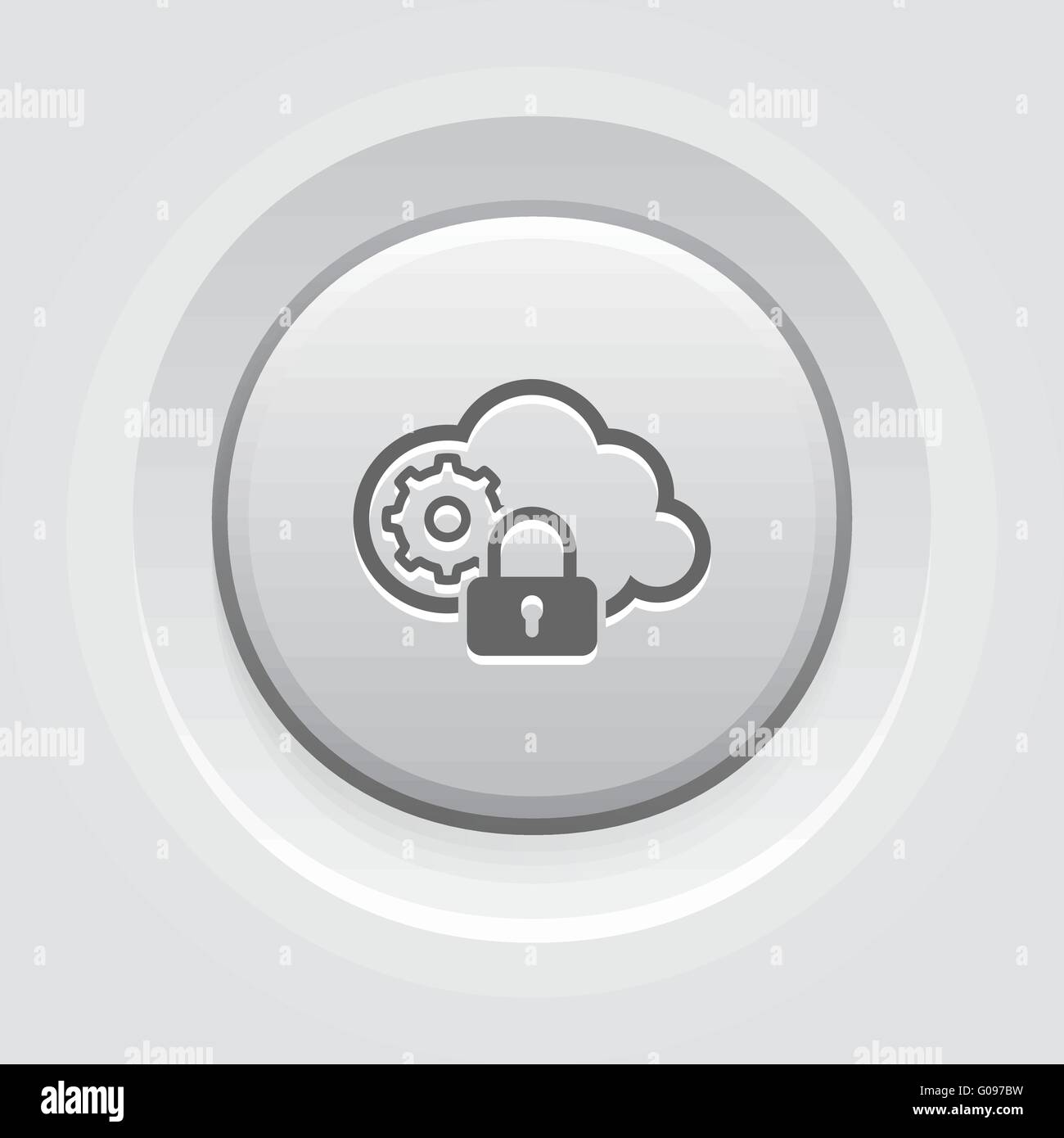 Secured Cloud Processing Icon Stock Vector Image & Art - Alamy