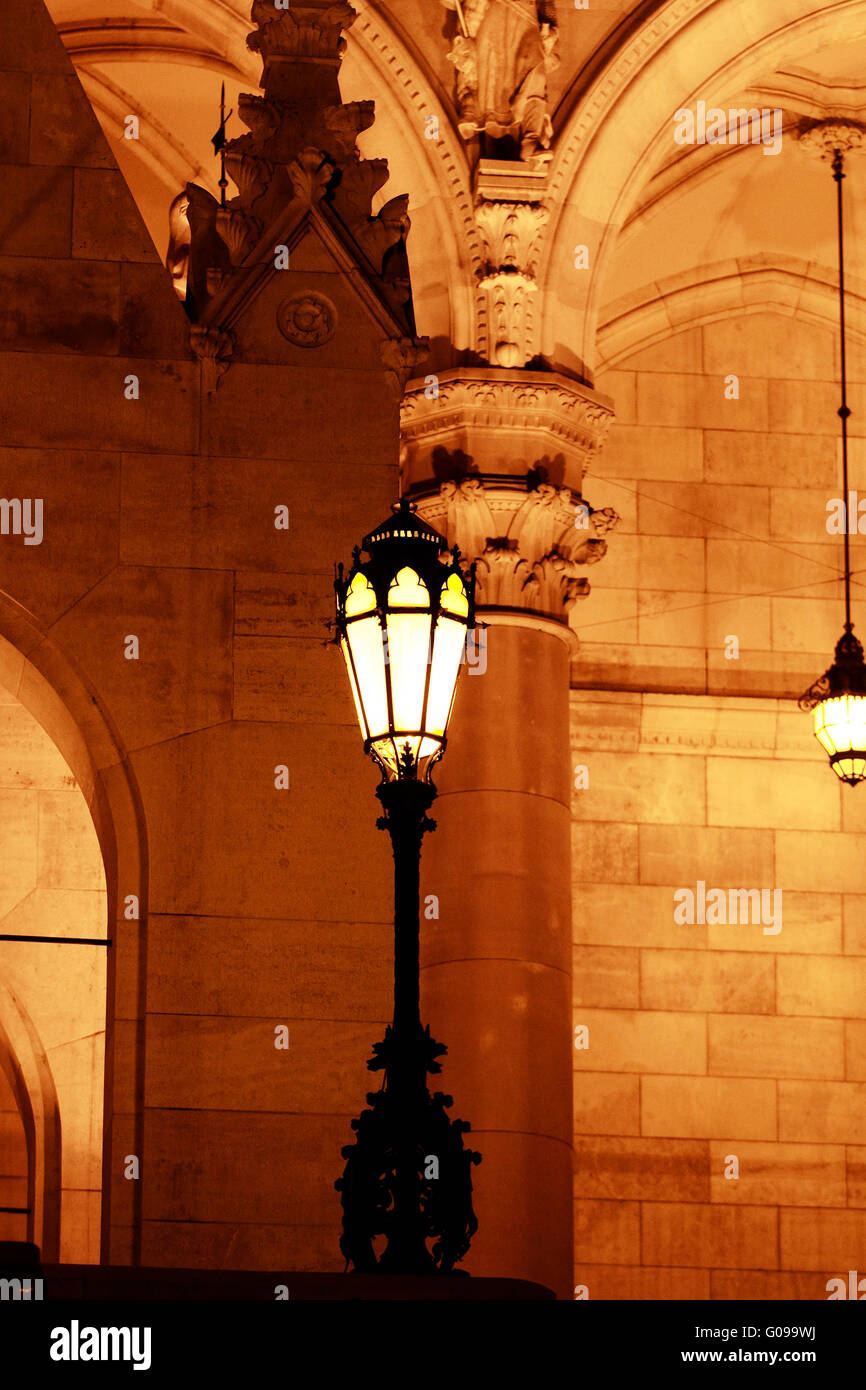 Budapest Parliament building in Hungary at twilight. Stock Photo