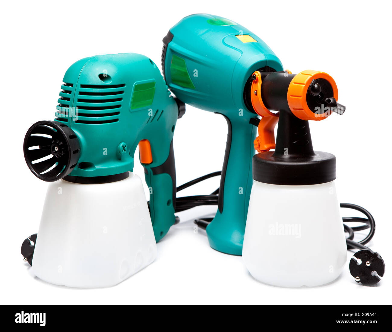two different construction electrical spray gun Stock Photo Alamy