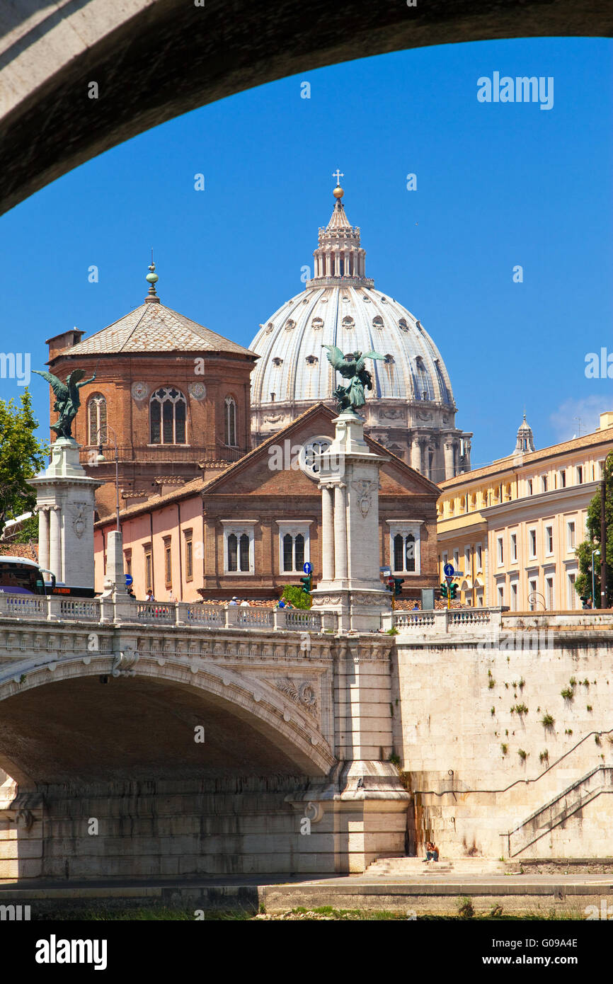Underneath View Rome Rome. View of ancient buildings from under the San Stock Photo - Alamy