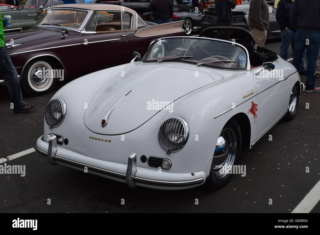 A vintage 356 Porsche Speedster Convertible at a car show Stock Photo ...