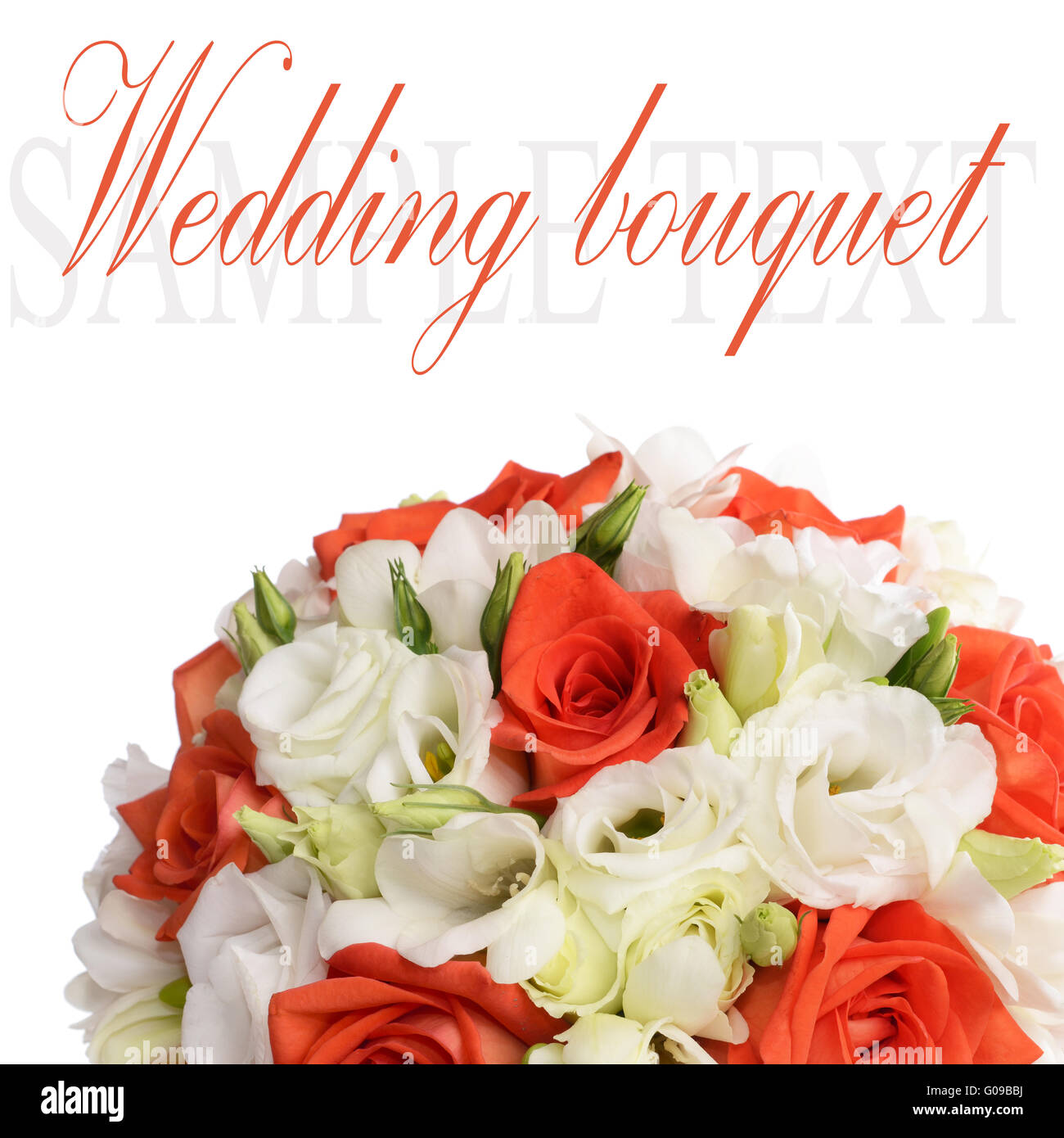 Bouquet of flowers isolated on white background Stock Photo - Alamy