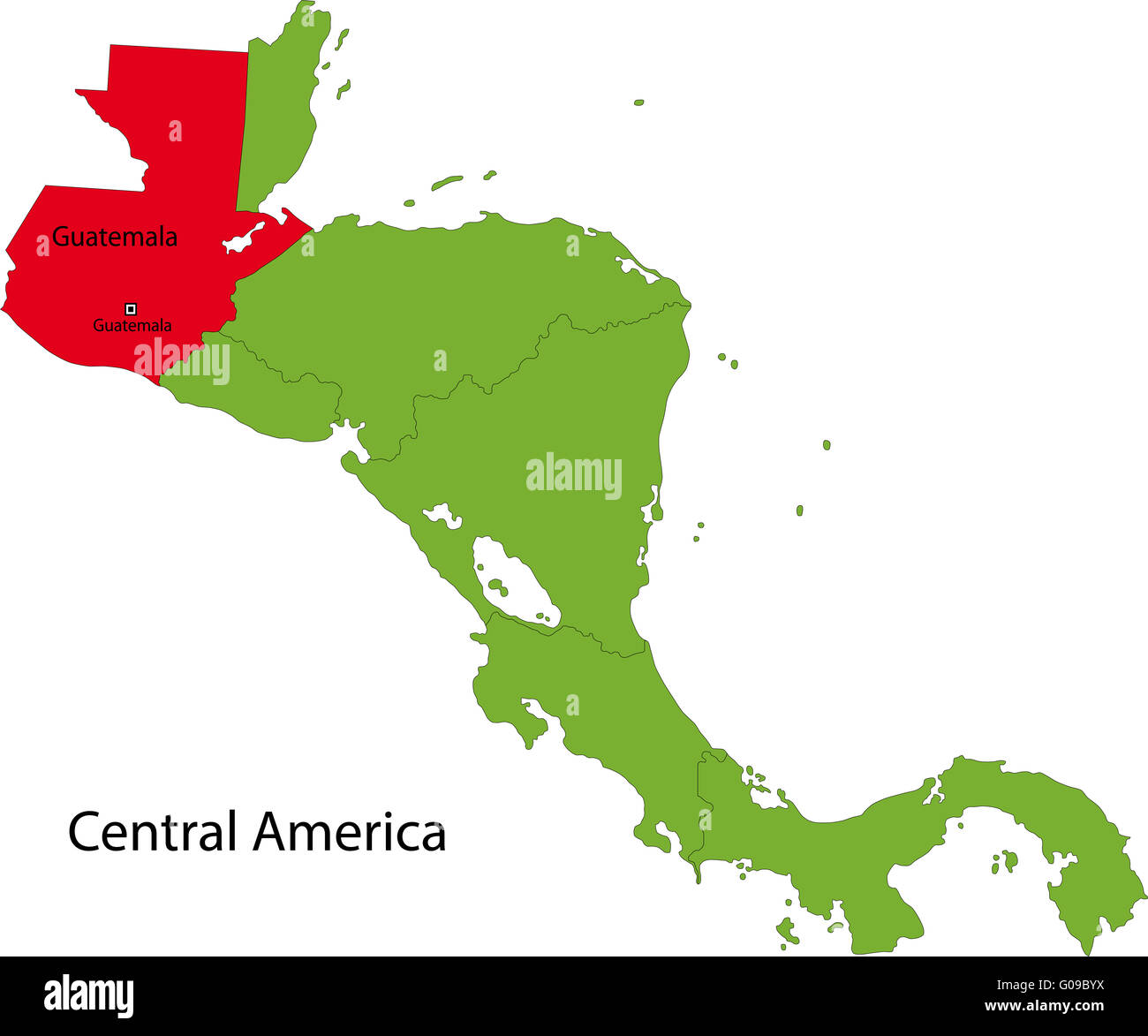 Guatemala map Stock Photo