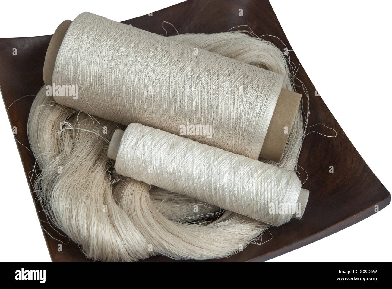 Raw natural silk yarn skein hi-res stock photography and images - Alamy